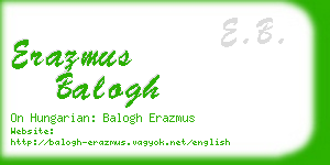 erazmus balogh business card